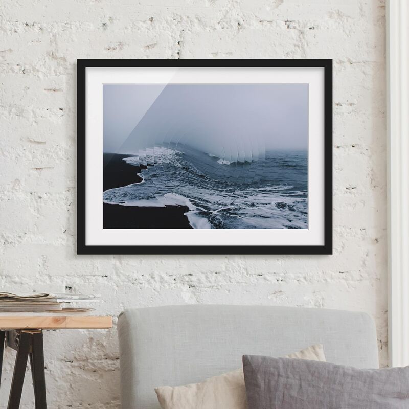 

Póster enmarcado - Geometry Meets Wave Dimensión LxA: 18cm x 24cm, Marco: Negro