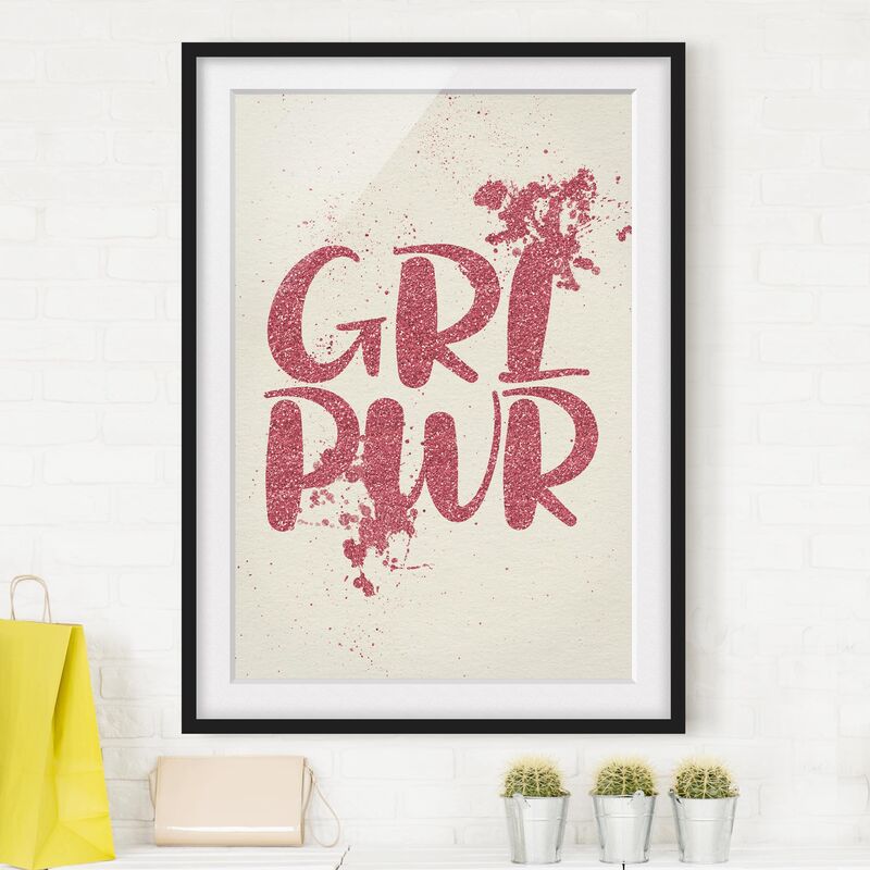 

Póster enmarcado - Girl Power Dimensión LxA: 70cm x 50cm, Marco: Negro