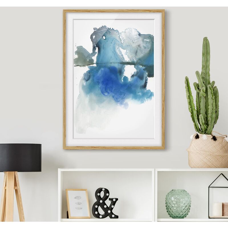 

Póster enmarcado - Glacier Melt I Dimensión LxA: 100cm x 70cm, Marco: Roble