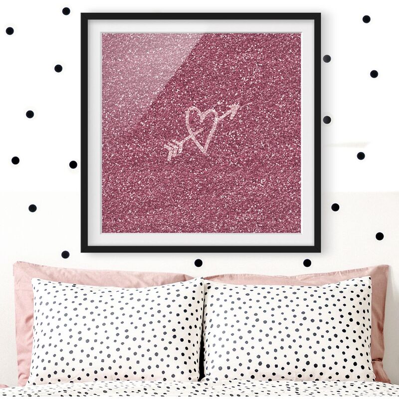 

Póster enmarcado - Glitter Love Dimensión LxA: 30cm x 30cm, Marco: Negro