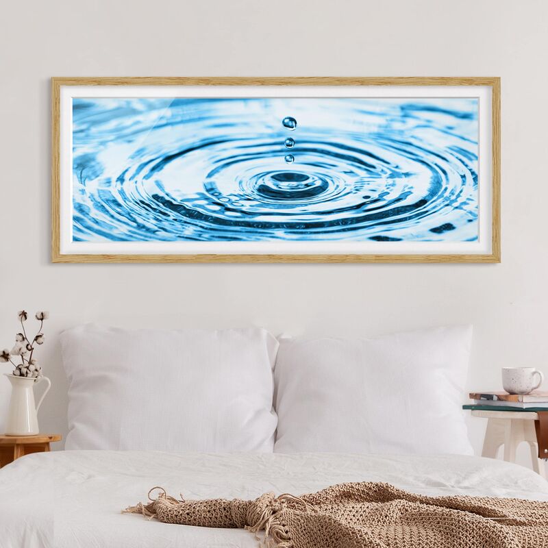 

Póster enmarcado - Gocce Turbulence Dimensión LxA: 30cm x 75cm, Marco: Roble