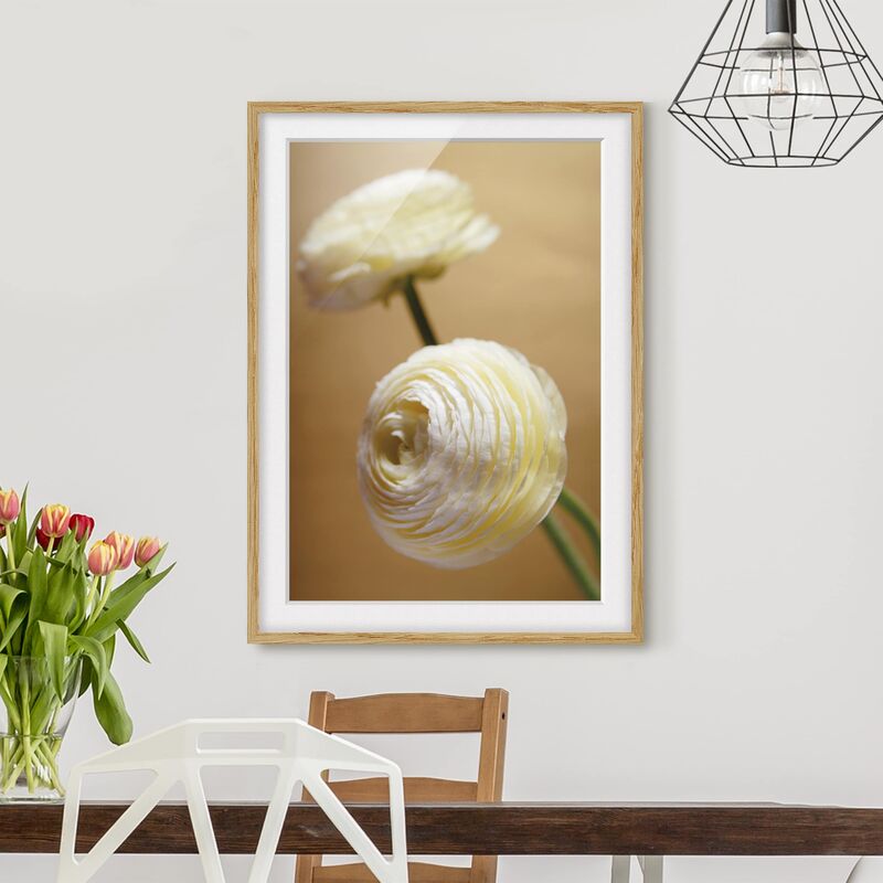 

Póster enmarcado - Golden Buttercup Dimensión LxA: 100cm x 70cm, Marco: Roble