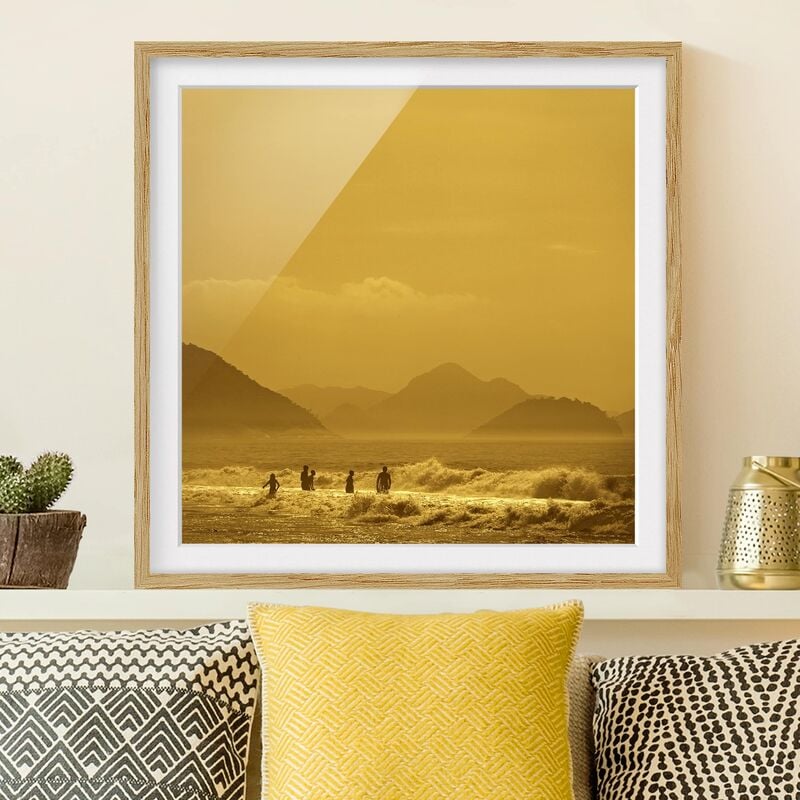 

Póster enmarcado - Gold Coast Dimensión LxA: 70cm x 70cm, Marco: Roble