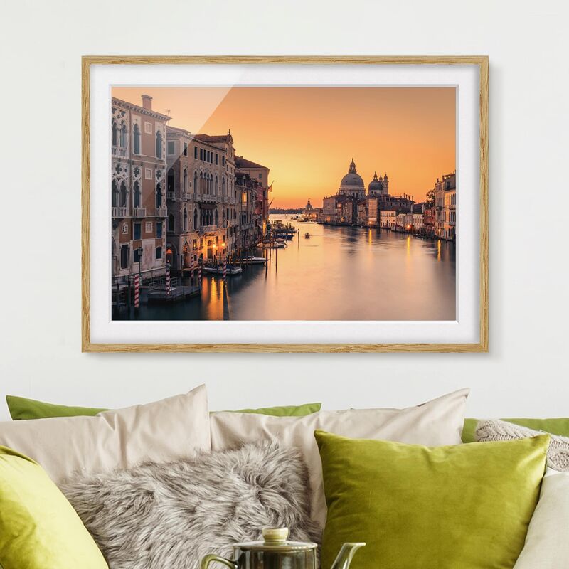 

Póster enmarcado - d'oro Venezia Dimensión LxA: 50cm x 70cm, Marco: Roble
