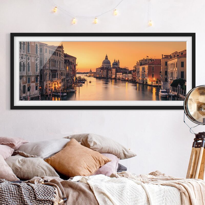 

Póster enmarcado - d'oro Venezia Dimensión LxA: 40cm x 100cm, Marco: Negro