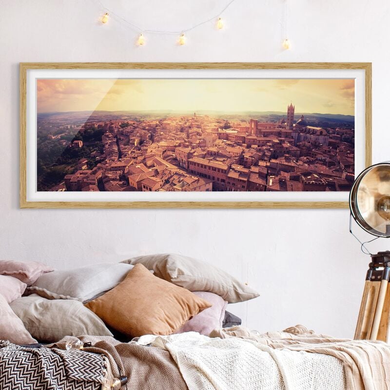 

Póster enmarcado - Buongiorno Siena Dimensión LxA: 20cm x 50cm, Marco: Roble