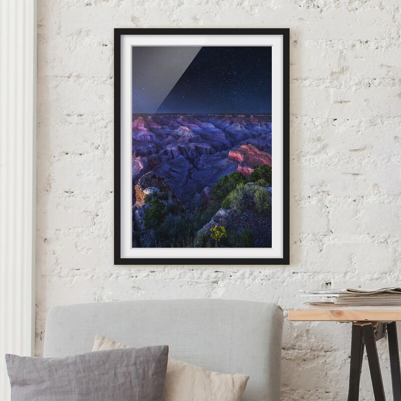 

Póster enmarcado - Grand Canyon Night Dimensión LxA: 100cm x 70cm, Marco: Negro