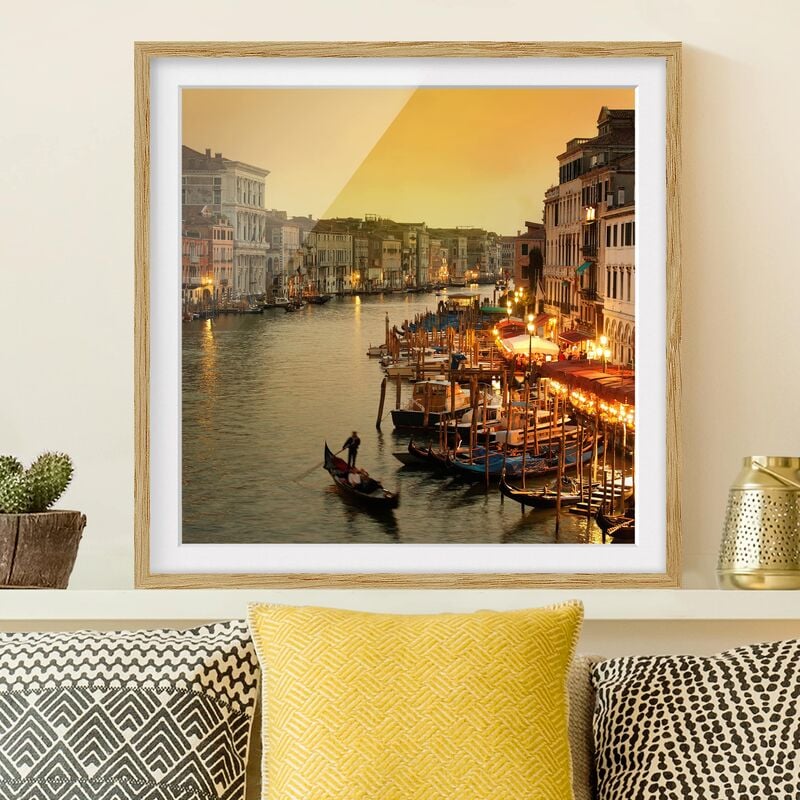 

Póster enmarcado - Grand Canal Of Venice Dimensión LxA: 50cm x 50cm, Marco: Roble