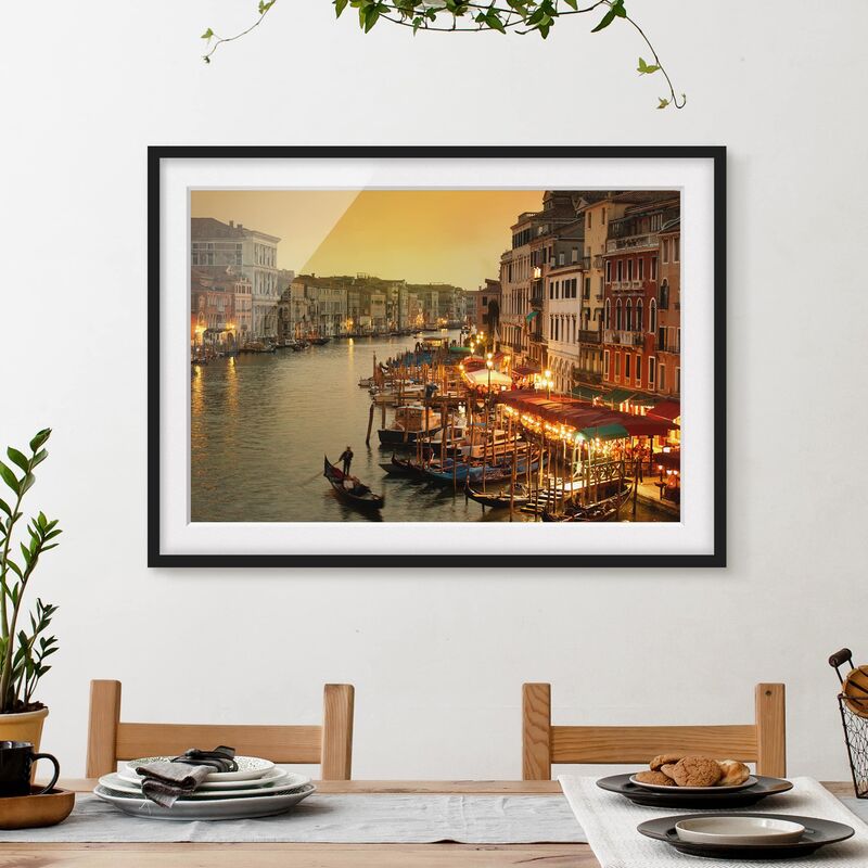 

Póster enmarcado - Grand Canal Of Venice Dimensión LxA: 40cm x 55cm, Marco: Negro