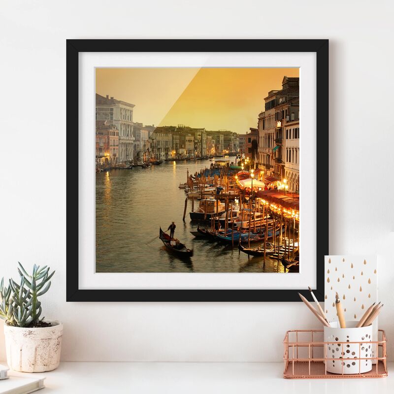 

Póster enmarcado - Grand Canal Of Venice Dimensión LxA: 70cm x 70cm, Marco: Negro