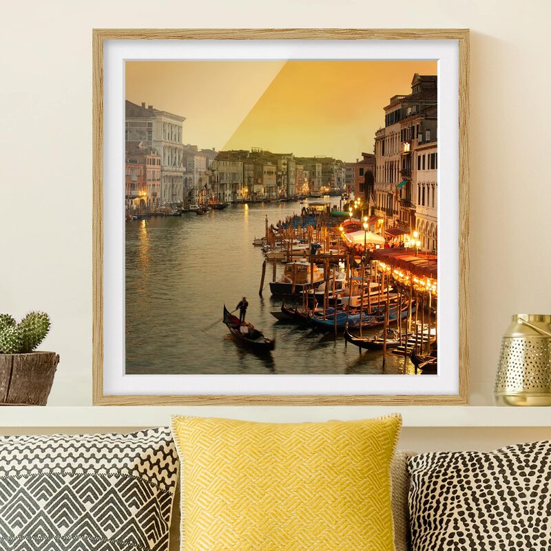 

Póster enmarcado - Grand Canal Of Venice Dimensión LxA: 30cm x 30cm, Marco: Roble