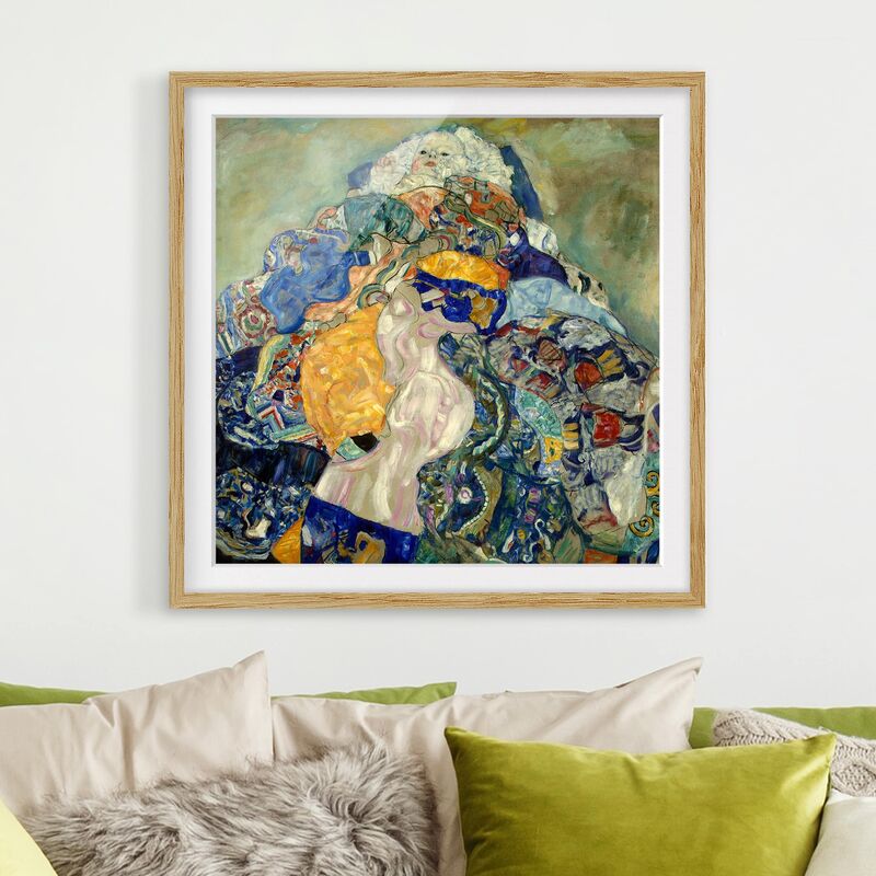 

Póster enmarcado - Gustav Klimt - Baby (Cradle) Dimensión LxA: 30cm x 30cm, Marco: Roble