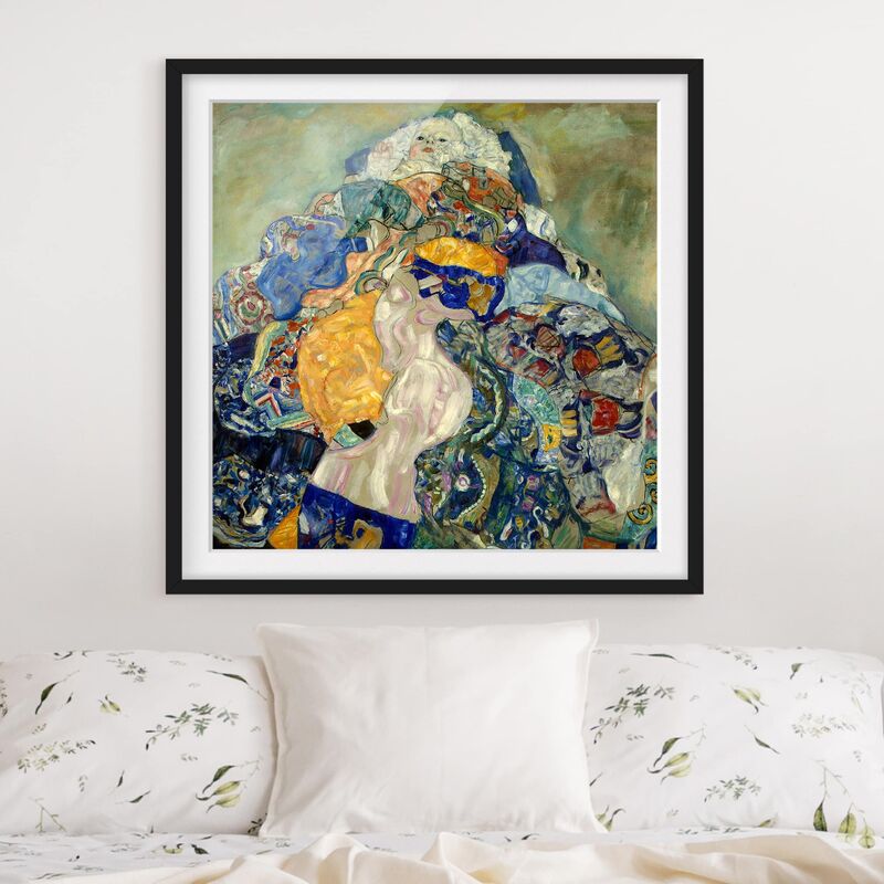 

Póster enmarcado - Gustav Klimt - Baby (Cradle) Dimensión LxA: 30cm x 30cm, Marco: Negro