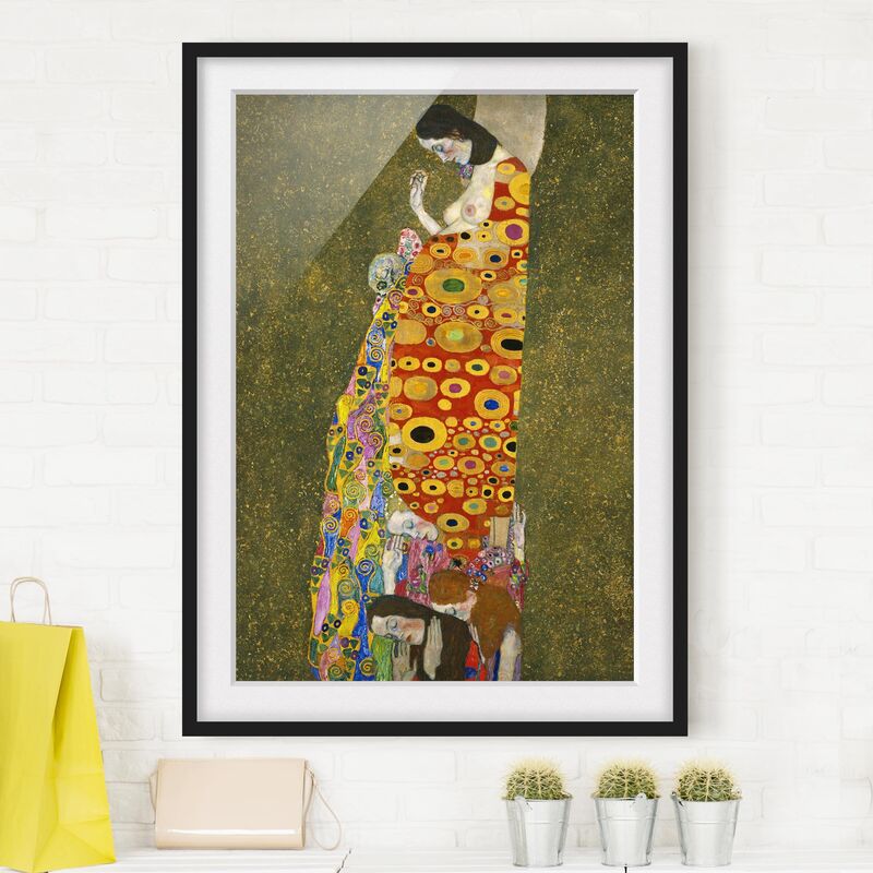 

Bilderwelten - Póster enmarcado - Gustav Klimt - Hope Dimensión LxA: 70cm x 50cm, Marco: Negro