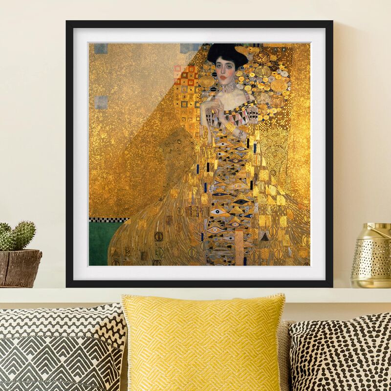 

Póster enmarcado - Gustav Klimt - Portrait Of Adele Bloch-Bauer I Dimensión LxA: 70cm x 70cm, Marco: Negro