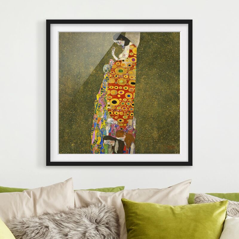 

Póster enmarcado - Gustav Klimt - Speranza II Dimensión LxA: 30cm x 30cm, Marco: Negro