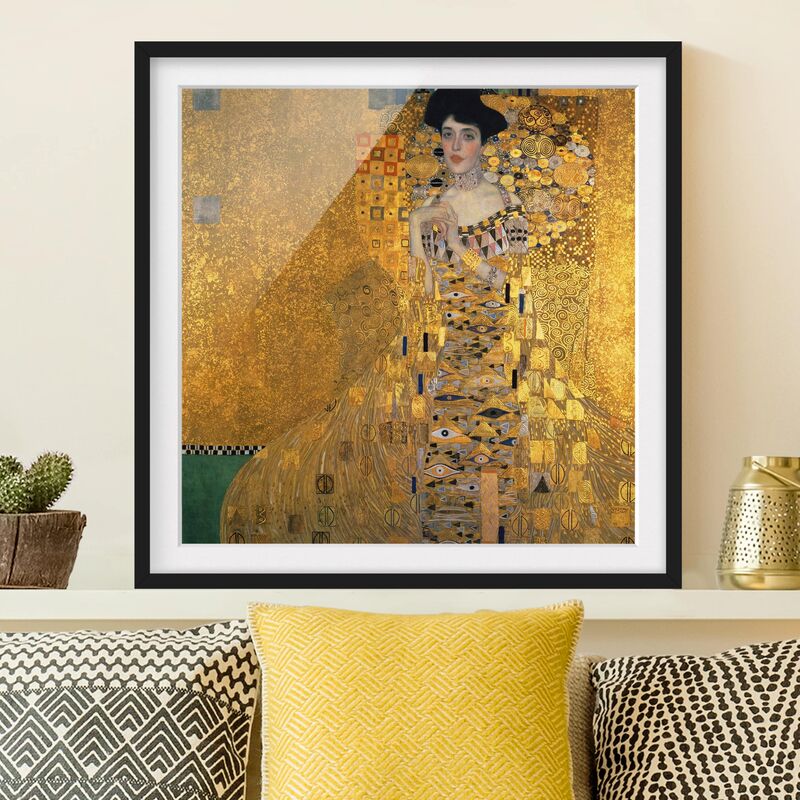 

Póster enmarcado - Gustav Klimt - Ritratto di Adele Bloch-Bauer I Dimensión LxA: 50cm x 50cm, Marco: Negro