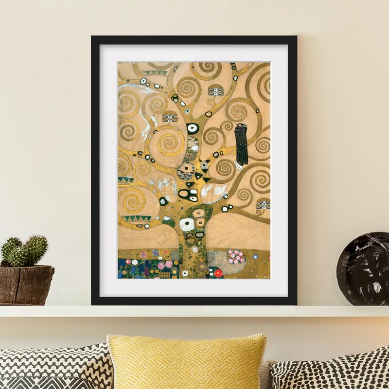

Póster enmarcado - Gustav Klimt - The Tree Of Life Dimensión LxA: 24cm x 18cm, Marco: Negro