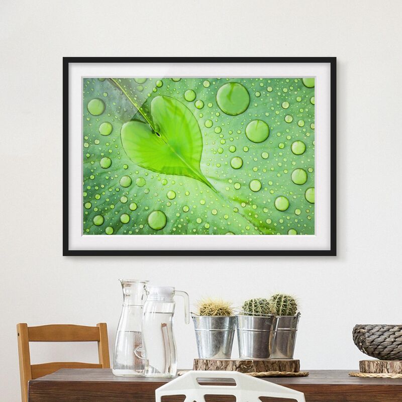 

Póster enmarcado - Heart Of Morning Dew Dimensión LxA: 70cm x 100cm, Marco: Negro