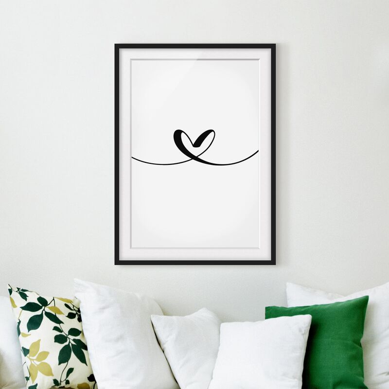 

Póster enmarcado - Heart Dimensión LxA: 70cm x 50cm, Marco: Negro