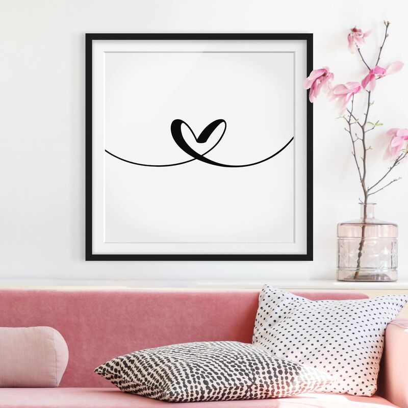 

Póster enmarcado - Heart Dimensión LxA: 30cm x 30cm, Marco: Negro