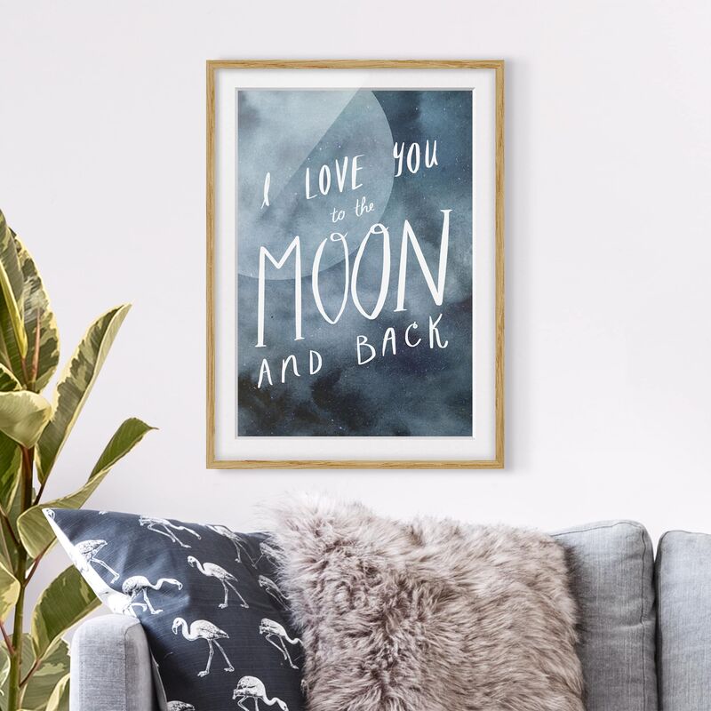 

Póster enmarcado - Amore Celeste - Luna Dimensión LxA: 55cm x 40cm, Marco: Roble