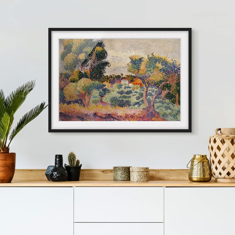 

Póster enmarcado - Henri-Edmond Cross - Eucalyptus And Olive Grove Dimensión LxA: 40cm x 55cm, Marco: Negro