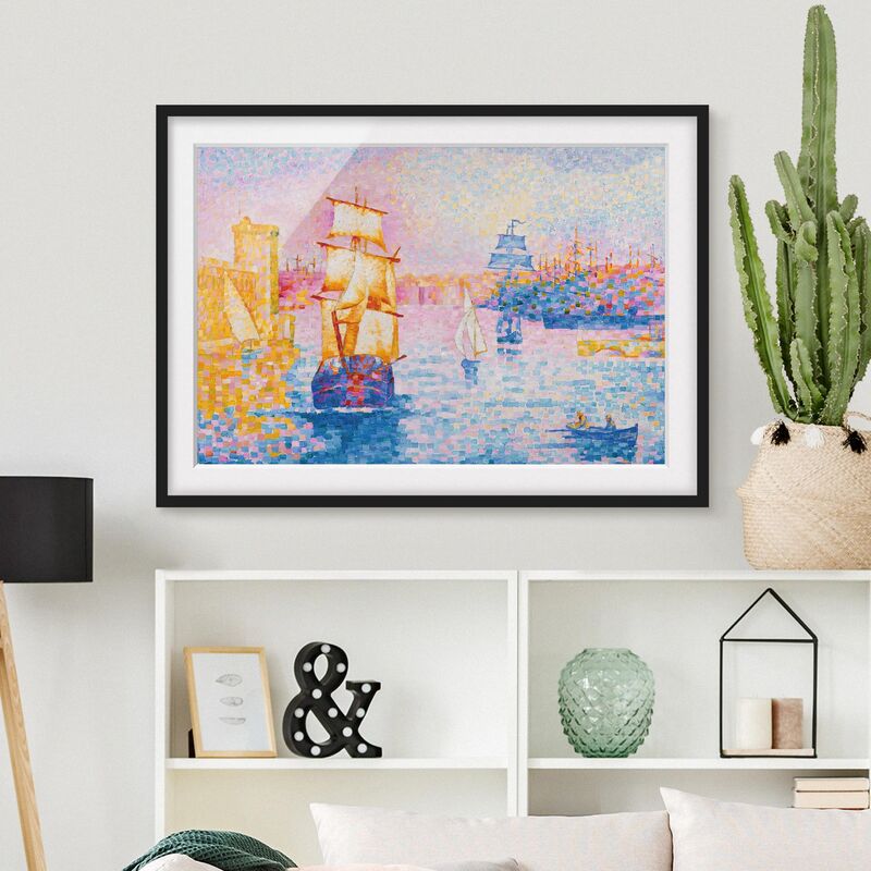 

Póster enmarcado - Henri-Edmond Cross - Port De Marseille Dimensión LxA: 50cm x 70cm, Marco: Negro