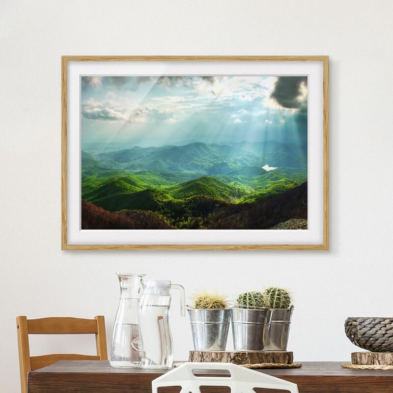 

Póster enmarcado - Heavenly Ground Dimensión LxA: 40cm x 55cm, Marco: Roble