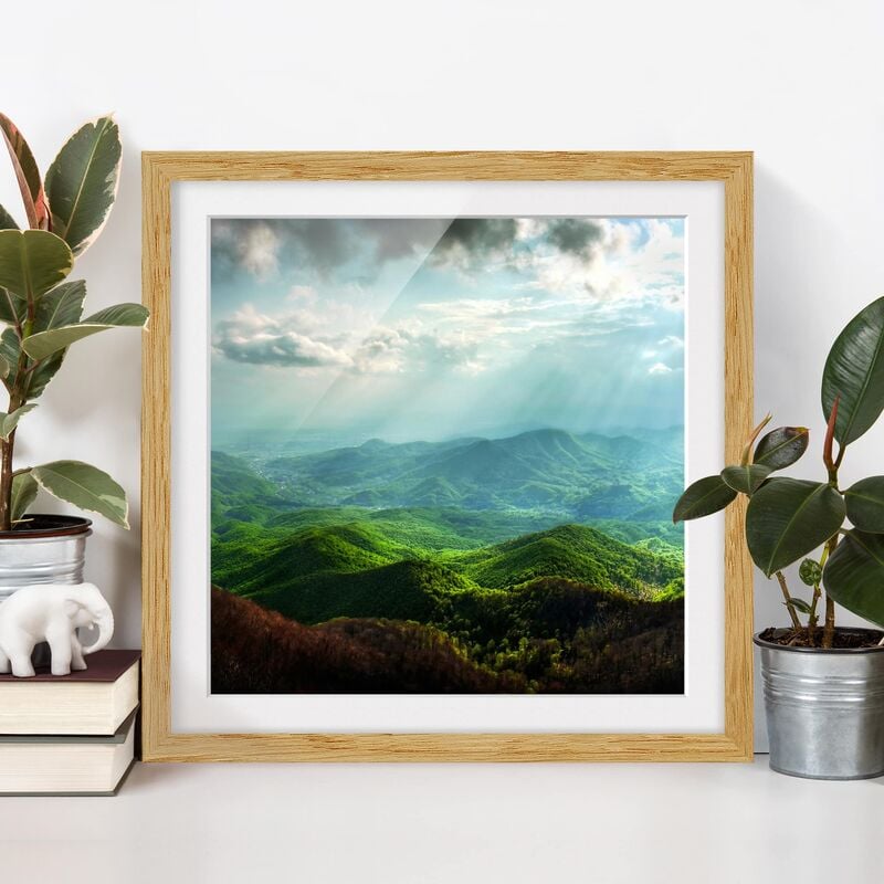 

Póster enmarcado - Heavenly Ground Dimensión LxA: 30cm x 30cm, Marco: Roble