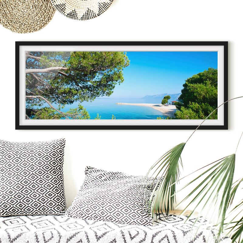 

Póster enmarcado - Paradise Hidden Dimensión LxA: 40cm x 100cm, Marco: Negro