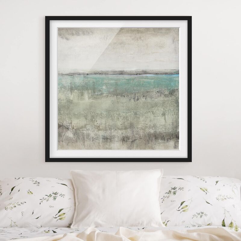 

Póster enmarcado - Horizon Over Turquoise I Dimensión LxA: 30cm x 30cm, Marco: Negro