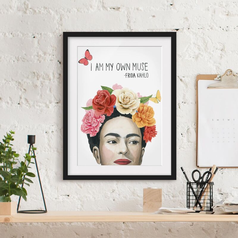 

Póster enmarcado - I Pensieri Di Frida - Muse Dimensión LxA: 70cm x 50cm, Marco: Negro