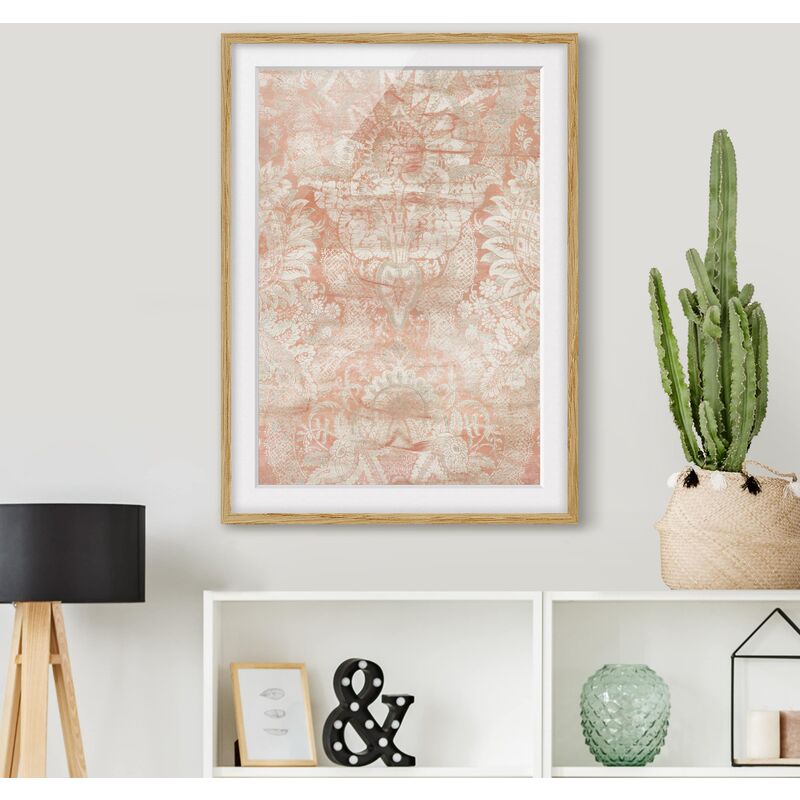 

Póster enmarcado - I Tessuti Ornament Dimensión LxA: 55cm x 40cm, Marco: Roble