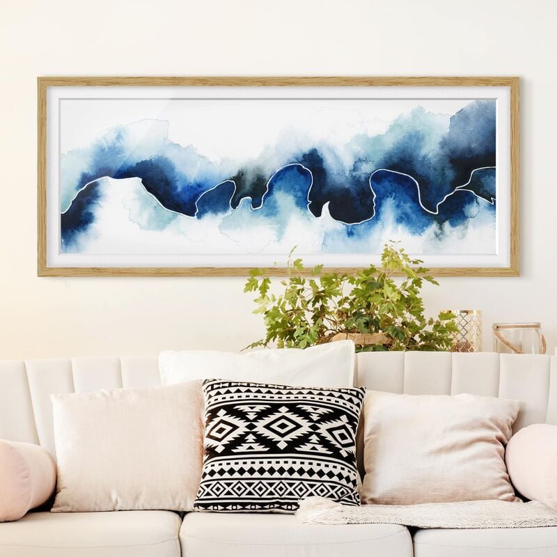 

Bilderwelten - Póster enmarcado - Gletscherbruch Dimensión LxA: 50cm x 130cm, Marco: Roble