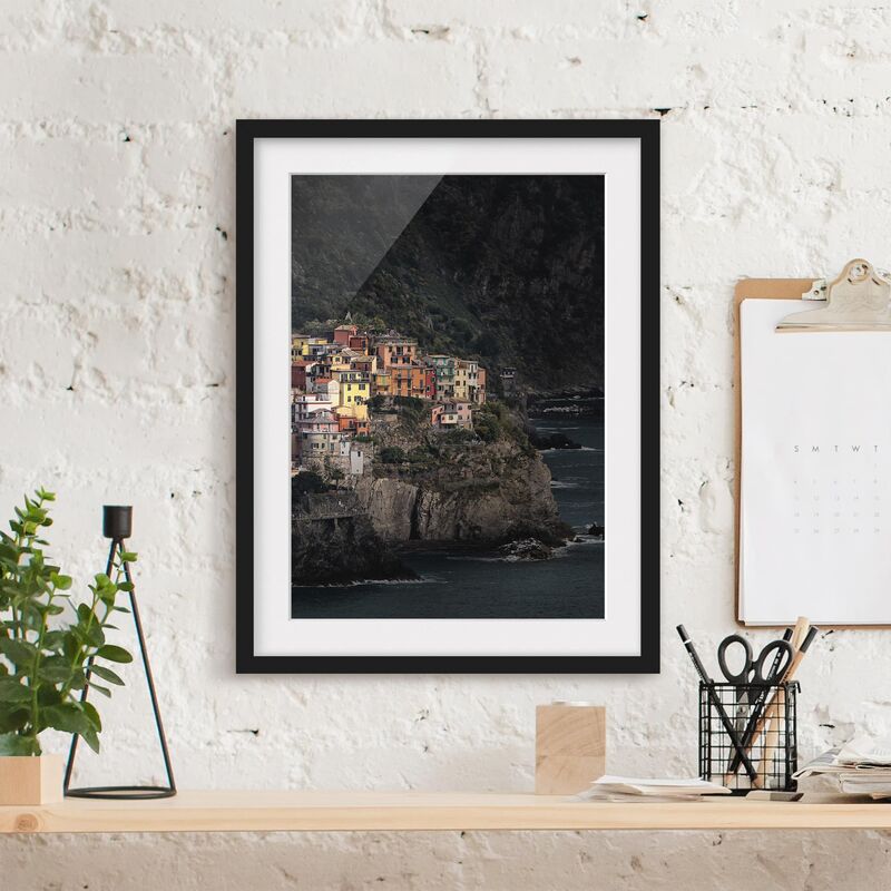 

Póster enmarcado - Illuminated Manarola Dimensión LxA: 55cm x 40cm, Marco: Negro