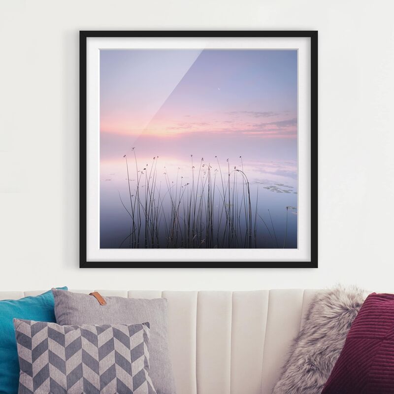 

Póster enmarcado - Idyll At The Lake Dimensión LxA: 50cm x 50cm, Marco: Negro
