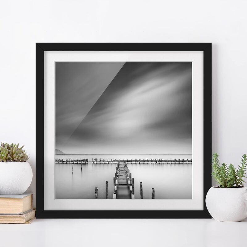 

Póster enmarcado - Il Molo Vecchio Dimensión LxA: 20cm x 20cm, Marco: Negro