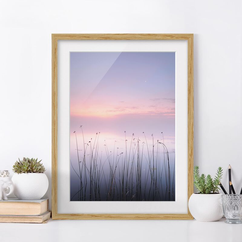 

Póster enmarcado - Idyll At The Lake Dimensión LxA: 70cm x 50cm, Marco: Roble