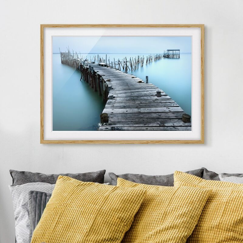 

Póster enmarcado - Il porto di Carrasqueira Dimensión LxA: 30cm x 40cm, Marco: Roble