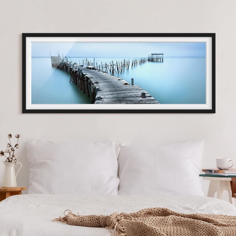 

Póster enmarcado - Il porto di Carrasqueira Dimensión LxA: 30cm x 75cm, Marco: Negro