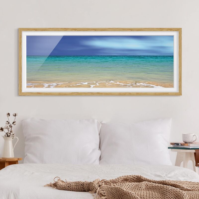 

Póster enmarcado - Oceano Indiano Dimensión LxA: 50cm x 130cm, Marco: Roble