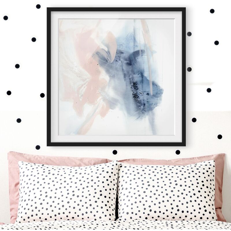 

Póster enmarcado - Indigo & Rouge II Dimensión LxA: 30cm x 30cm, Marco: Negro