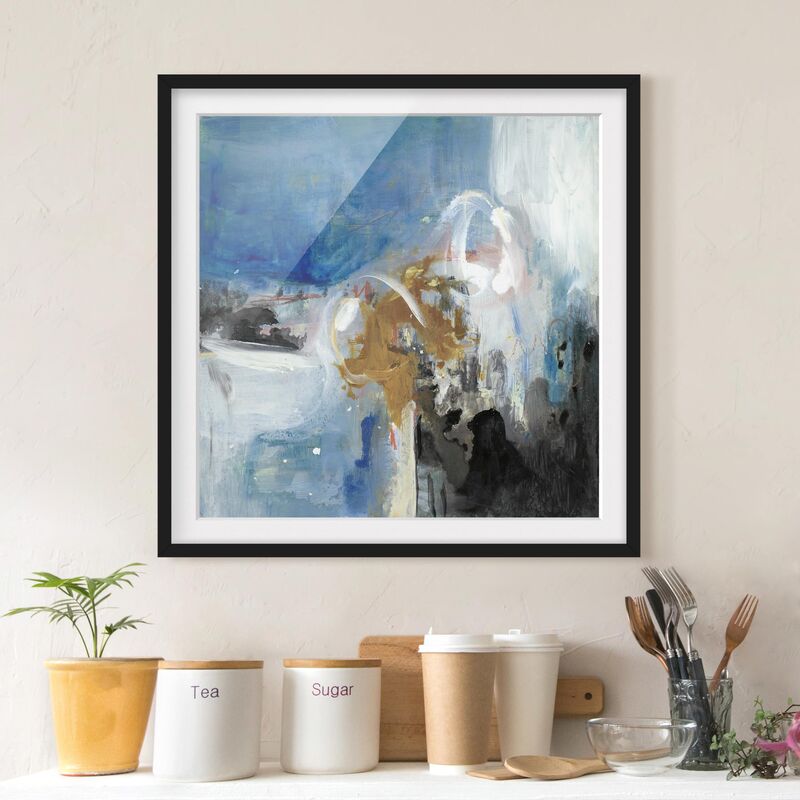 

Póster enmarcado - Interplay Abstract II Dimensión LxA: 20cm x 20cm, Marco: Negro