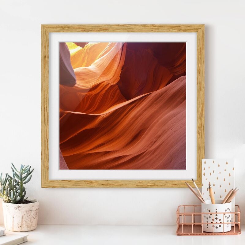 

Póster enmarcado - Inner Canyon Dimensión LxA: 50cm x 50cm, Marco: Roble