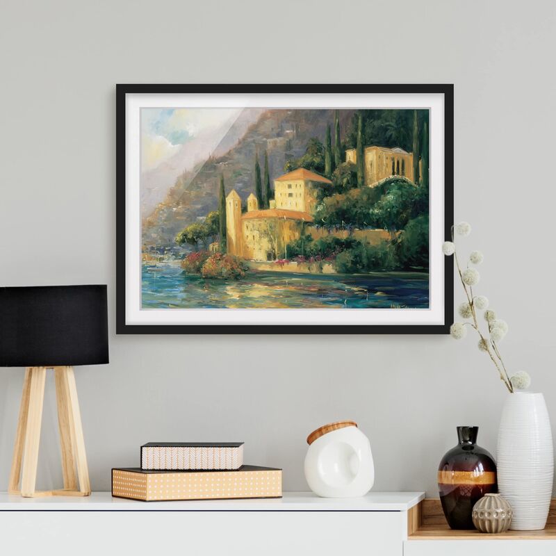 

Póster enmarcado - Italian Countryside - Country House Dimensión LxA: 50cm x 70cm, Marco: Negro