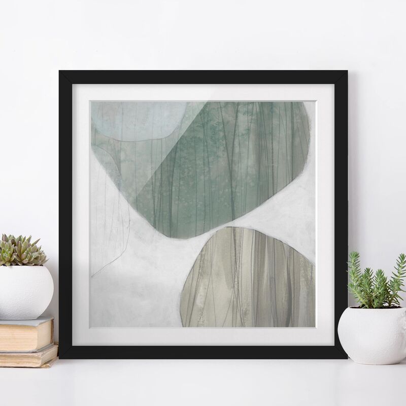 

Póster enmarcado - Jade II Dimensión LxA: 70cm x 70cm, Marco: Negro