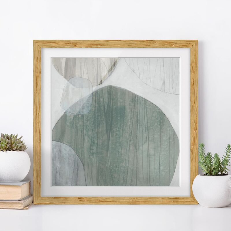 

Póster enmarcado - Jade I Dimensión LxA: 20cm x 20cm, Marco: Roble
