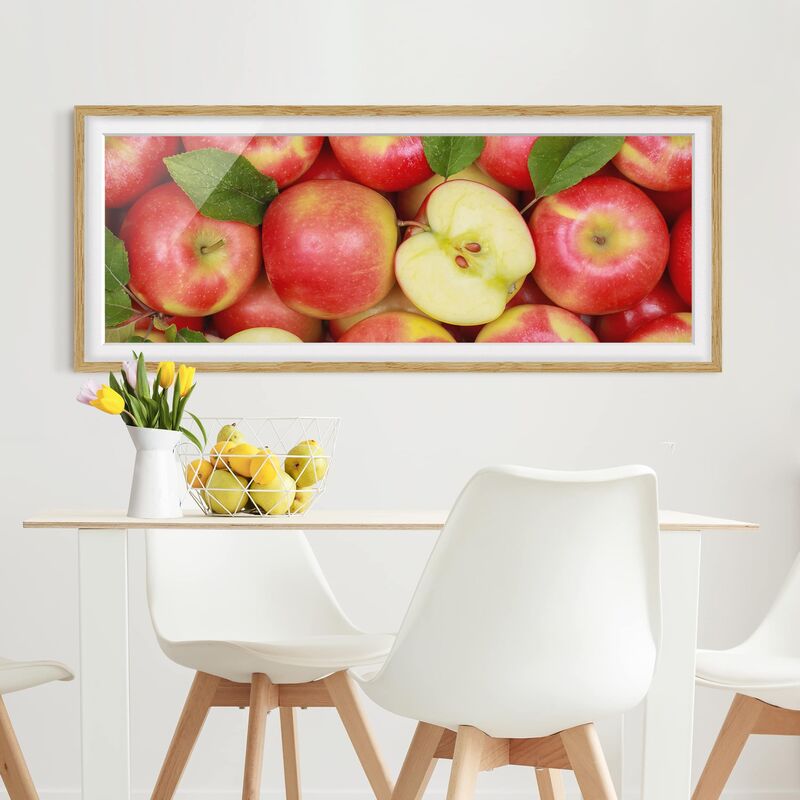 

Póster enmarcado - Succose Mele Dimensión LxA: 40cm x 100cm, Marco: Roble