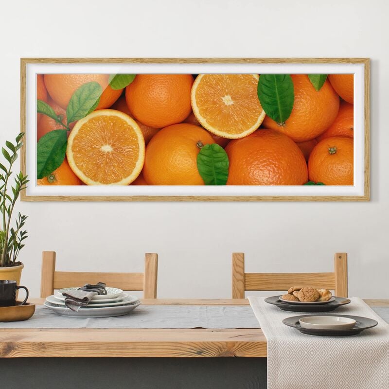 

Póster enmarcado - Succose Arance Dimensión LxA: 40cm x 100cm, Marco: Roble